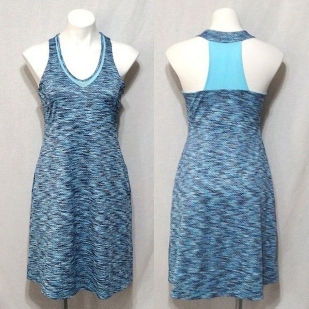 MPG Racerback Active Travel Dress Medium Built In Bralette Stretchy Casual Chic